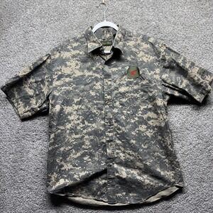 Tiger‎ Hill UCP HONDA Logo Digital Camo Shirt Mens L Button-Down Short Sleeve